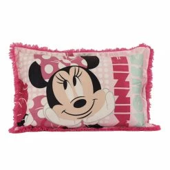 Nemcor Disney Minnie Mouse Kids Jumbo Funky Fur Pillow, 20" X 30"