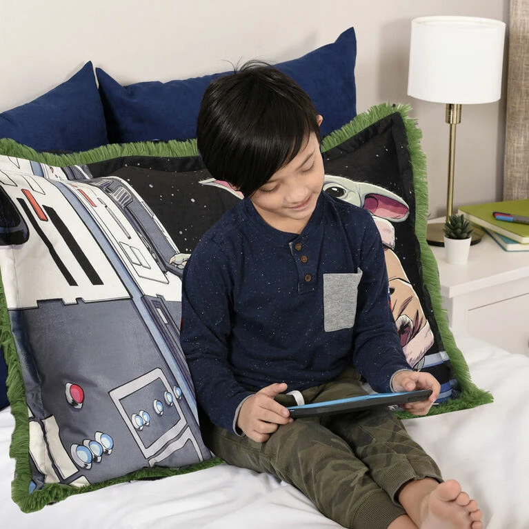 Nemcor Star Wars The Mandalorian Kids Jumbo Funky Fur Pillow, 20" X 30" 5 Nemcor Star Wars The Mandalorian Kids Jumbo Funky Fur Pillow, 20" X 30" - Image 3