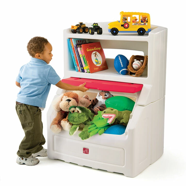 Step 2 Step2 Lift And Hide Bookcase Storage Chest - Red 4 Step 2 Step2 Lift And Hide Bookcase Storage Chest - Red - Image 2