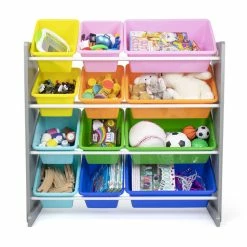 Toys R Us Humble Crew Grey Toy Storage Organizer With 12 Storage Bins -KidKraft store E43C3ADC 5