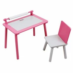 Danawares Pink/White Wood Activity Table And Chair