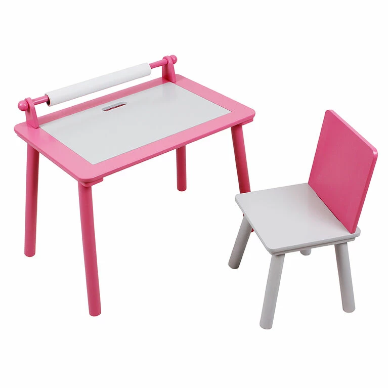Danawares Pink/White Wood Activity Table And Chair 3 Danawares Pink/White Wood Activity Table And Chair