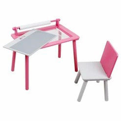 Danawares Pink/White Wood Activity Table And Chair 13 Danawares Pink/White Wood Activity Table And Chair -KidKraft store E47F6AF9 6