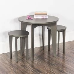 Child Craft Forever Eclectic Geo Kids Table & Stools Set, Dapper Gray 7 Child Craft Forever Eclectic Geo Kids Table & Stools Set, Dapper Gray -KidKraft store E4D0780F 3